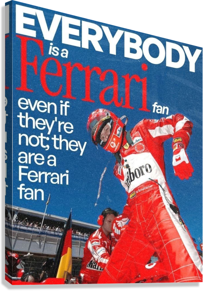 Vintage Ferrari Racing Legend Motorsport Canvas Poster