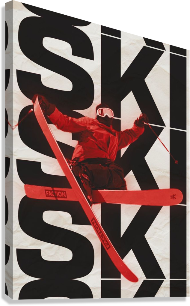 EXTREME FREESTYLE SKI JUMP ACTION WINTER SPORTS CANVAS POSTER