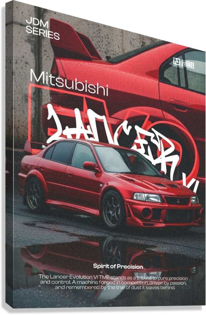 MITSUBISHI LANCER EVOLUTION VI JDM STREET LEGEND CANVAS POSTER