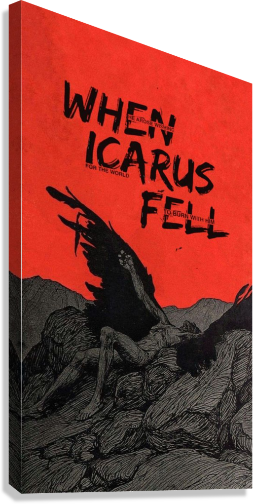 WHEN ICARUS FELL DARK MYTHOLOGY TRAGEDY ART CANVAS POSTER