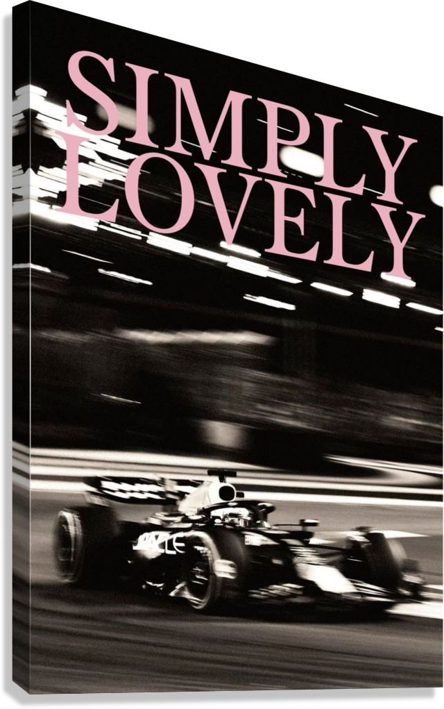 FORMULA 1 SIMPLY LOVELY HIGH SPEED NIGHT RACING CANVAS POSTER