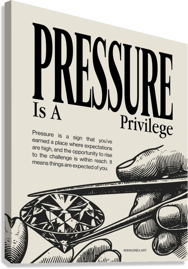 PRESSURE BUILDS DIAMONDS SUCCESS MENTALITY INSPIRATION CANVAS POSTER