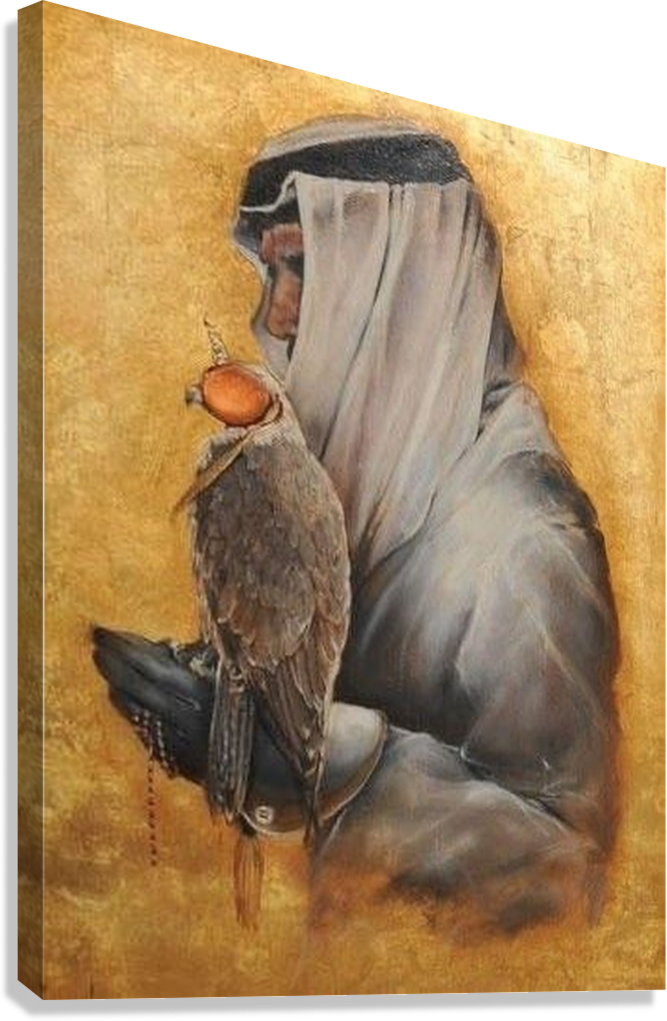 EMIRATI FALCONER TIMELESS CULTURE AND HONOR FALCON ART CANVAS POSTER