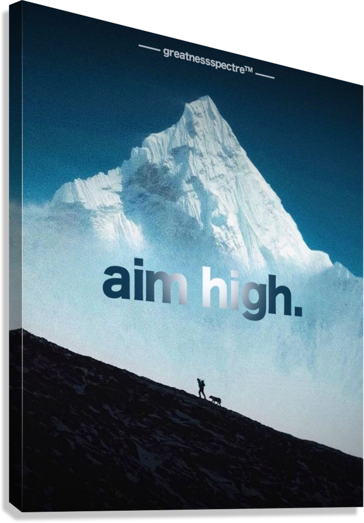 CLIMB BEYOND FEAR ELITE MINDSET PEAK PERFORMANCE CANVAS POSTER