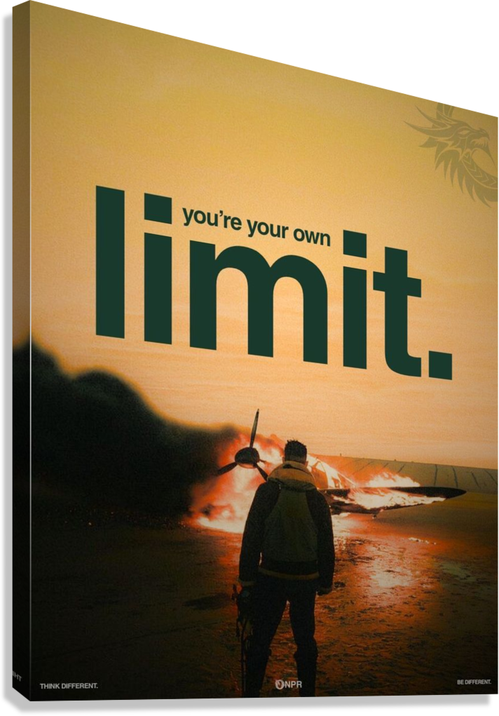 OWN YOUR LIMIT DARK AESTHETIC TRANSFORMATION POWER CANVAS POSTER