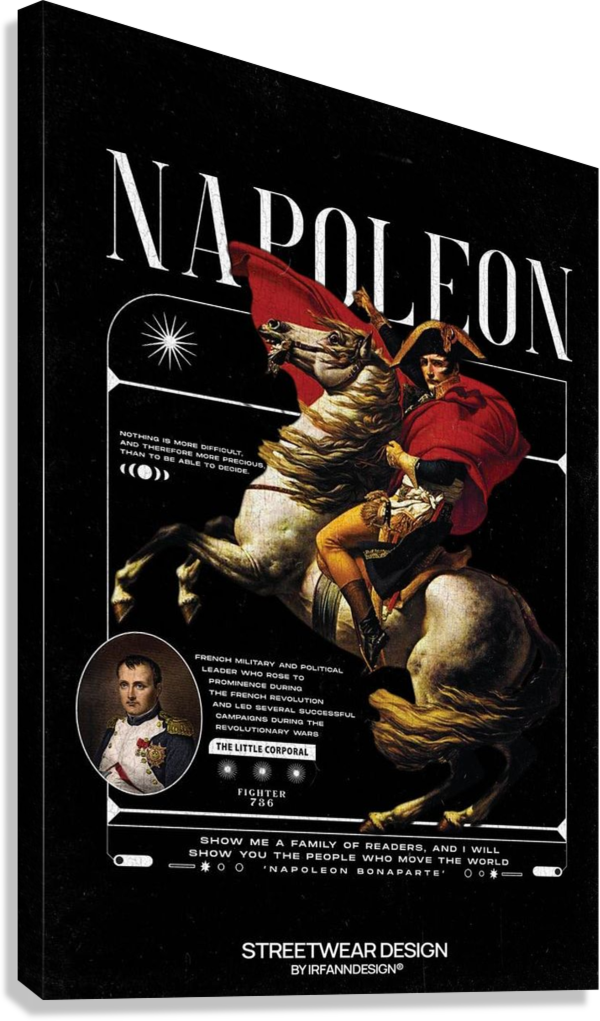 FRENCH EMPEROR NAPOLEON ICONIC POWER DESIGN AESTHETIC CANVAS POSTER