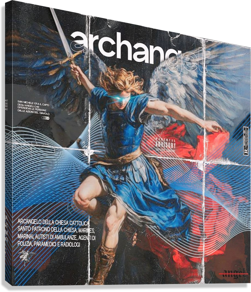HEAVENLY ARCHANGEL ANGELIC POWER CLASSICAL ART CANVAS POSTER