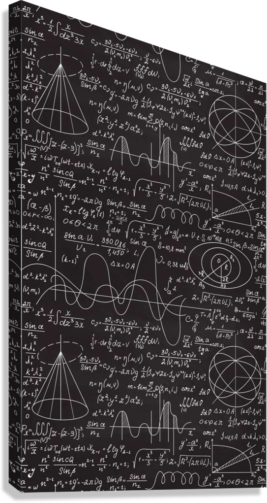 BLACKBOARD EQUATIONS CLASSROOM CANVAS POSTER