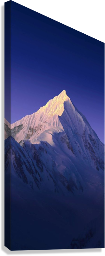 MAJESTIC SNOW PEAK NATURE CANVAS POSTER