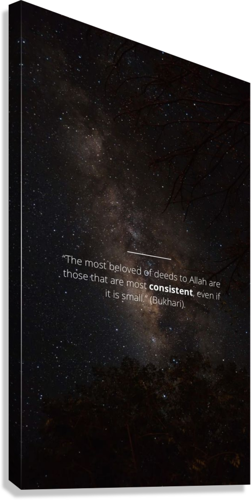 BE CONSISTENT FAITH REMINDER CANVAS POSTER