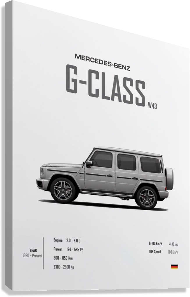 G CLASS SUV SPEC CANVAS POSTER