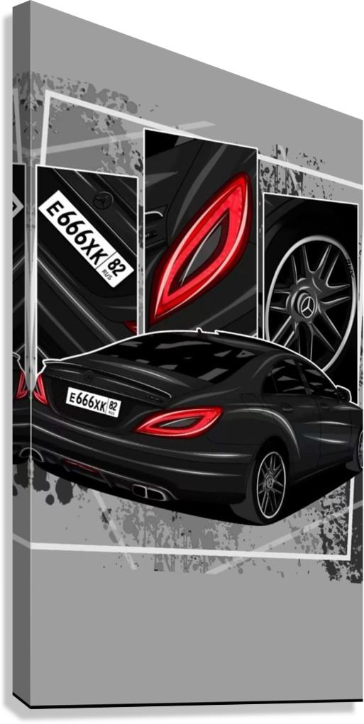 MERCEDES CLS BLACK EDITION CANVAS POSTER