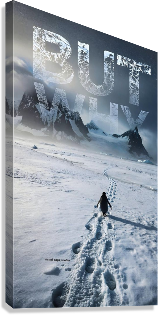 ARCTIC PENGUIN AESTHETIC CANVAS POSTER