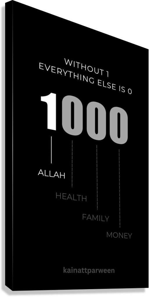 ALLAH FIRST MOTIVATION CANVAS POSTER