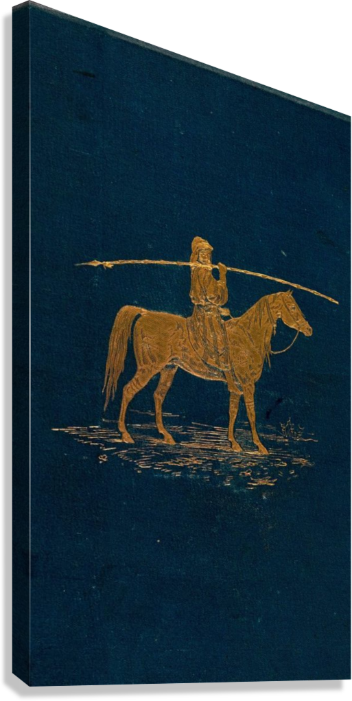 GOLDEN ARABIAN HORSEMAN CANVAS POSTER