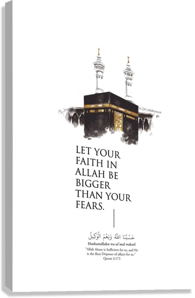 FAITH BIGGER THAN FEARS CANVAS POSTER