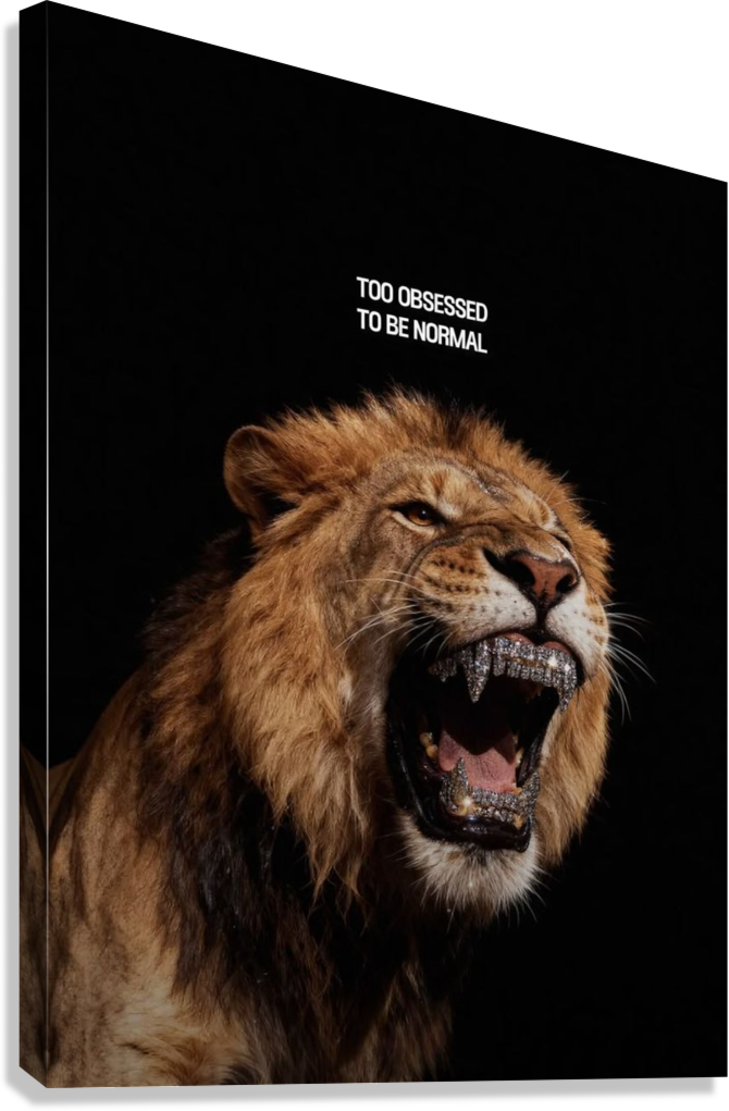 ROARING LION MOTIVATION CANVAS POSTER