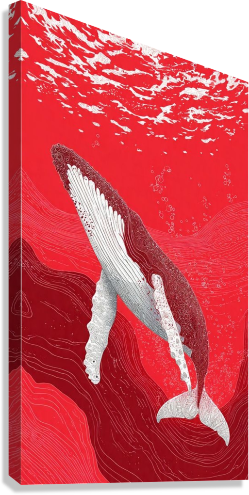 HUMPBACK WHALE AESTHETIC CANVAS POSTER