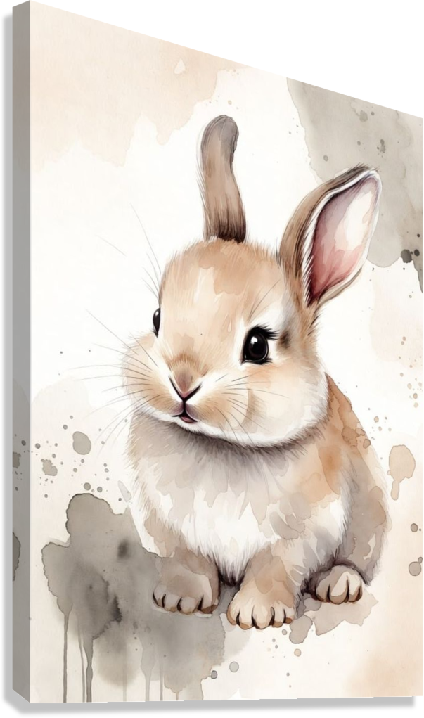 CUTE BABY RABBIT CANVAS POSTER