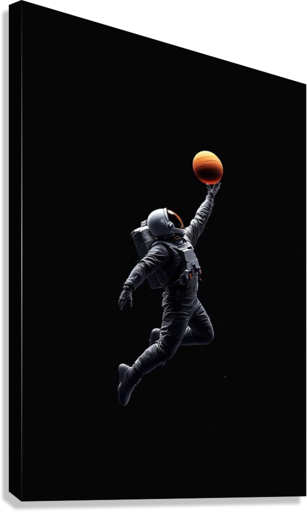 SPACE DUNK ASTRONAUT CANVAS POSTER