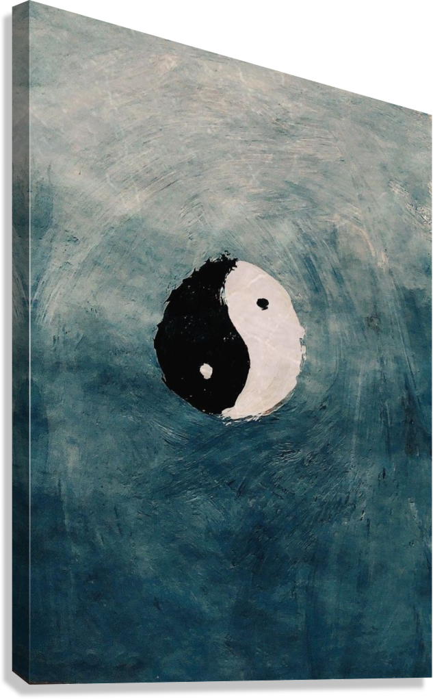 ABSTRACT YIN YANG CANVAS POSTER
