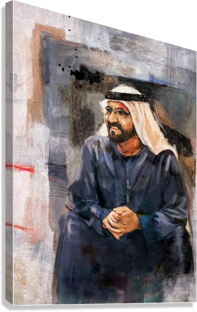 HH SHEIKH MOHAMMED BIN RASHID ARTWORK CANVAS POSTER