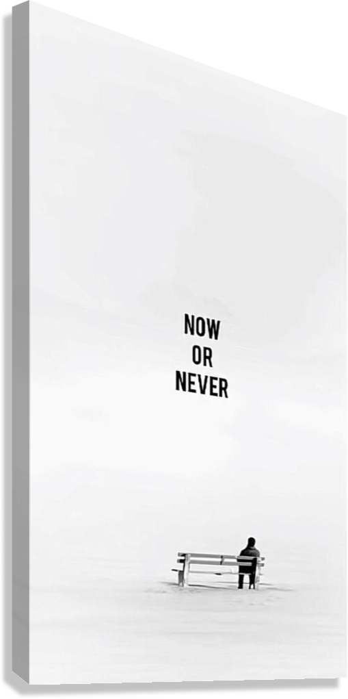 DECISION MOMENT QUOTE CANVAS POSTER
