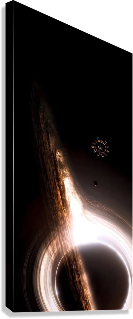 DEEP SPACE BLACK HOLE CANVAS POSTER