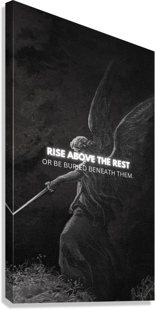 WARRIOR ANGEL QUOTE CANVAS POSTER