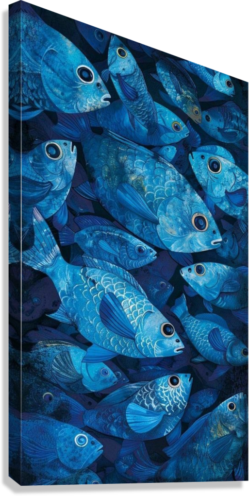 DEEP SEA CROWD CANVAS POSTER