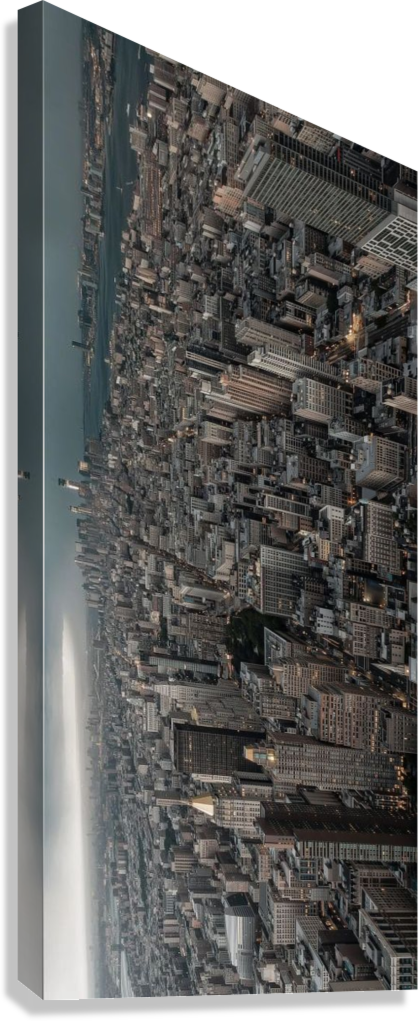 NEW YORK TILTED SKY CANVAS POSTER