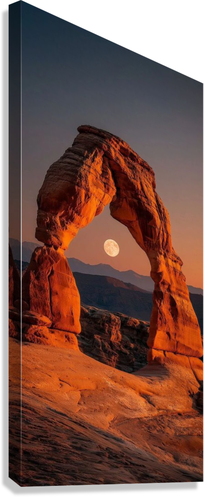 GOLDEN CANYON MOON CANVAS POSTER