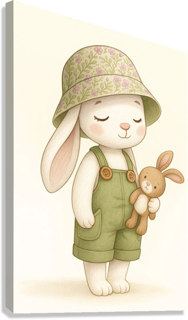 LITTLE GARDEN BUNNY CANVAS POSTER