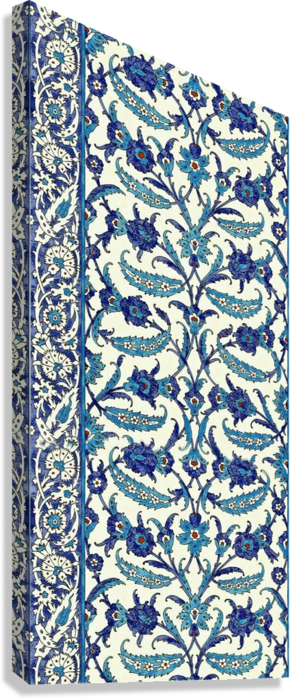BLUE OTTOMAN BLOOM CANVAS POSTER