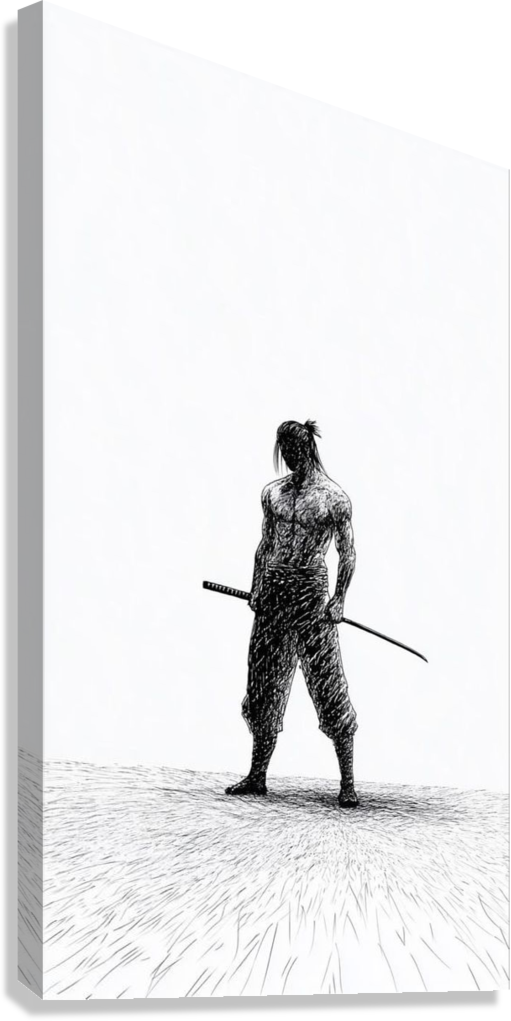 SILENT SAMURAI STANCE CANVAS POSTER