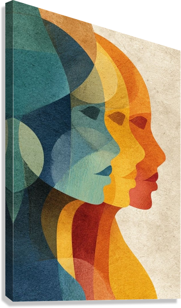 FACES OF PERSPECTIVE CANVAS POSTER