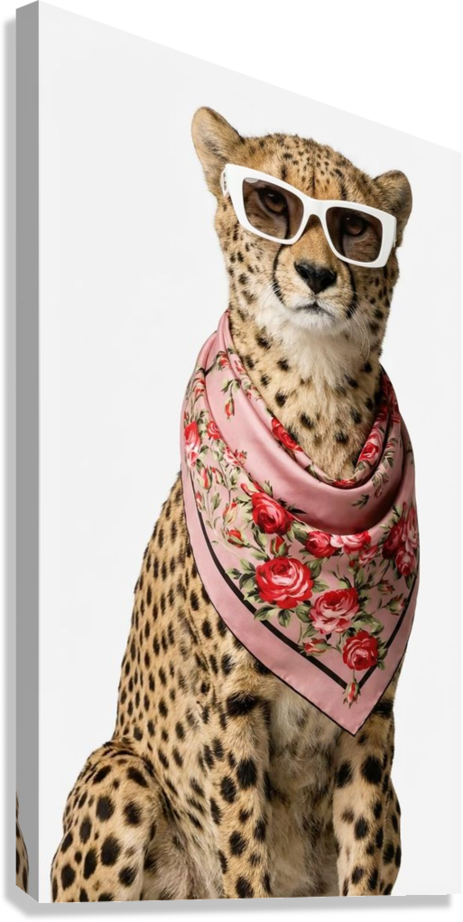 FASHION CHEETAH ATTITUDE CANVAS POSTER