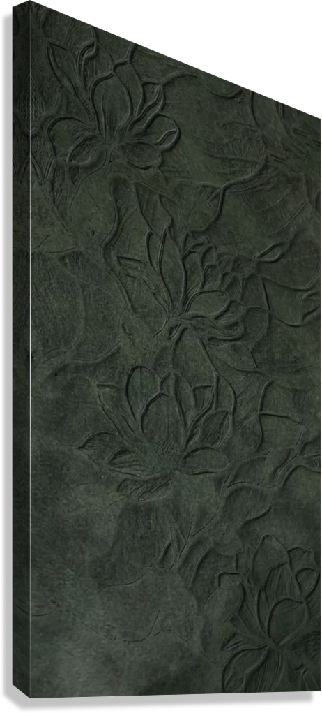 DEEP SAGE FLOWERS CANVAS POSTER