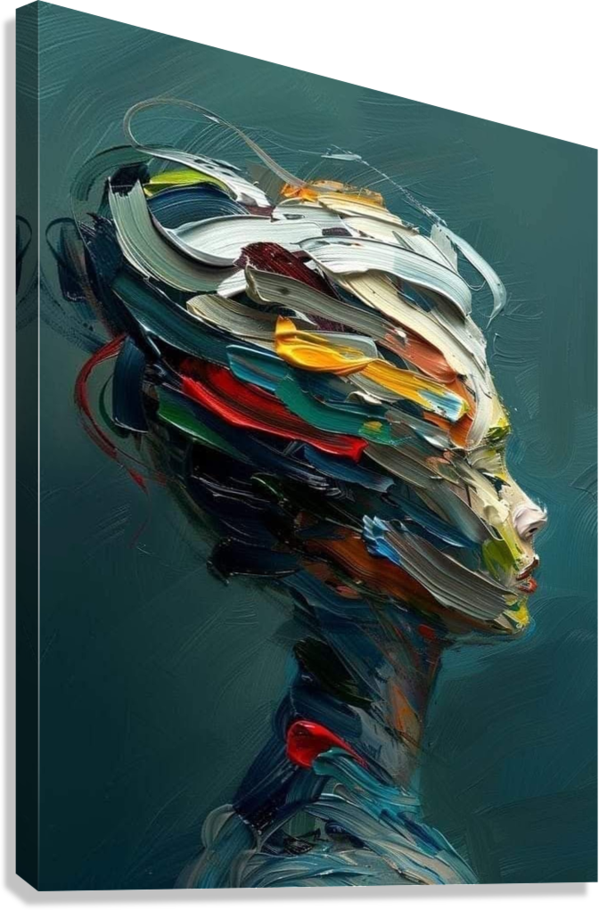 COLORFUL MIND PORTRAIT CANVAS POSTER