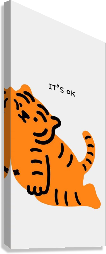 PLAYFUL ORANGE CAT AESTHETIC CANVAS POSTER