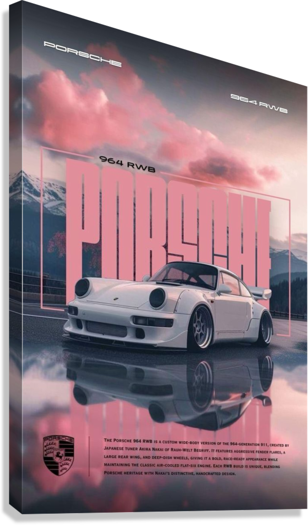 PORCHE 964 CANVAS POSTER