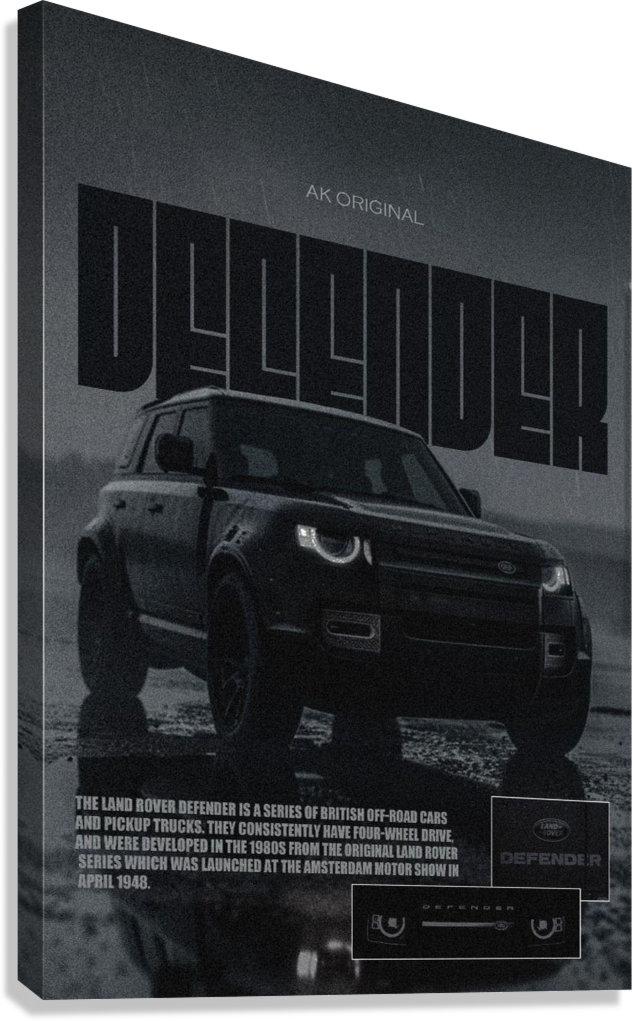 LAND ROVER DEFENDER CANVAS POSTER
