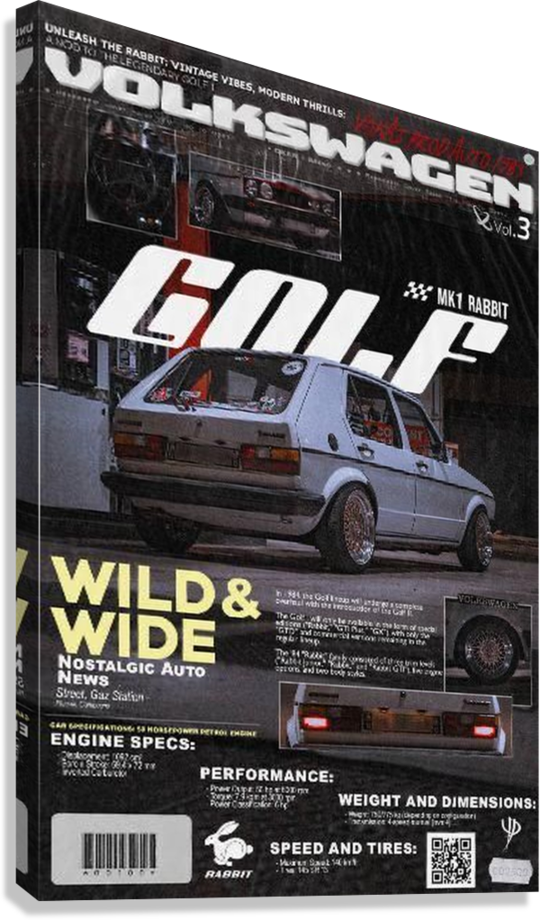GOLF GTR CANVAS POSTER