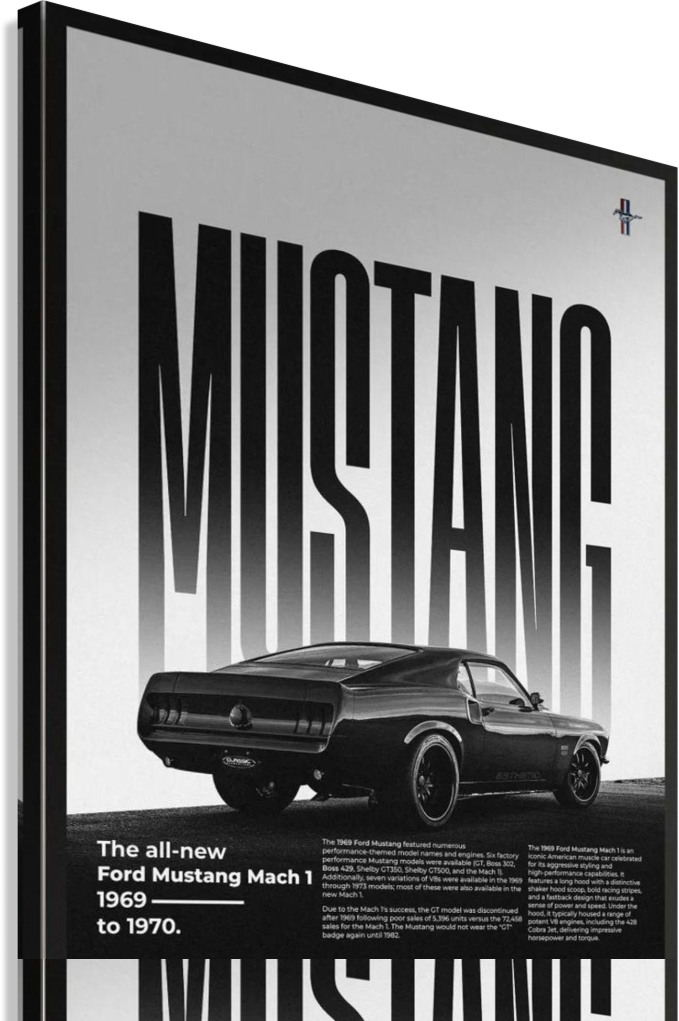 FORD MUSTANG CANVAS POSTER