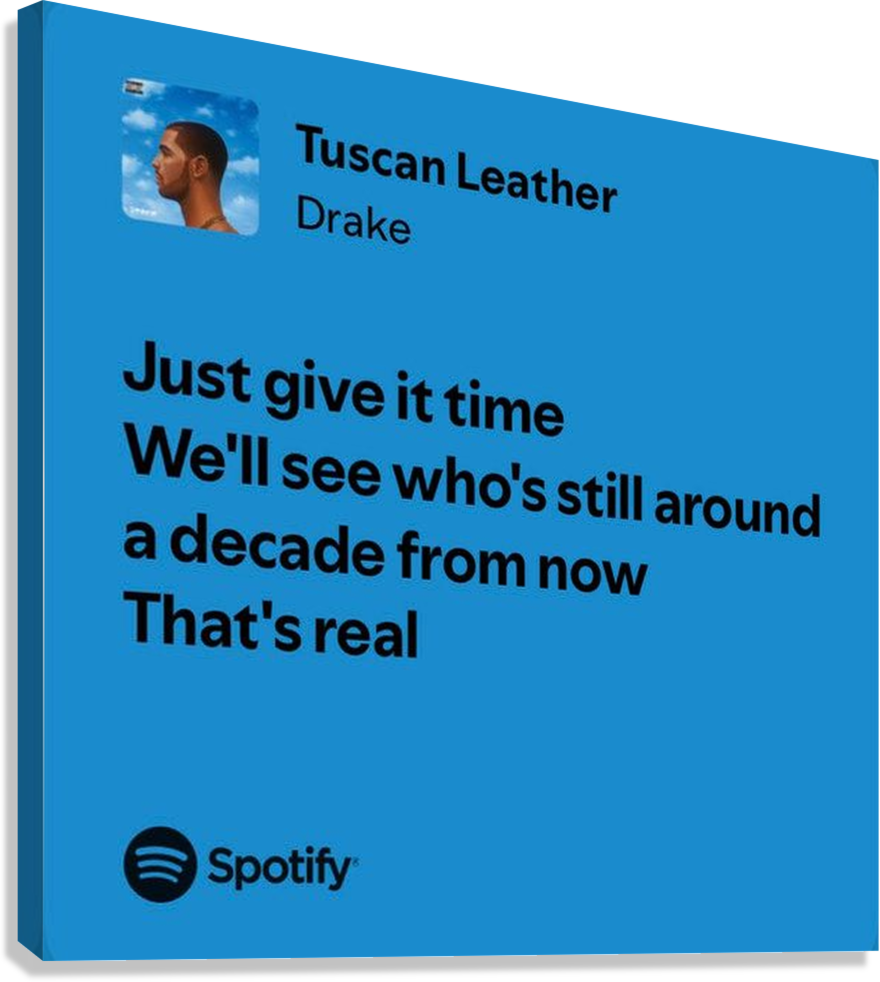 DRAKE LYRICS CANVAS POSTER