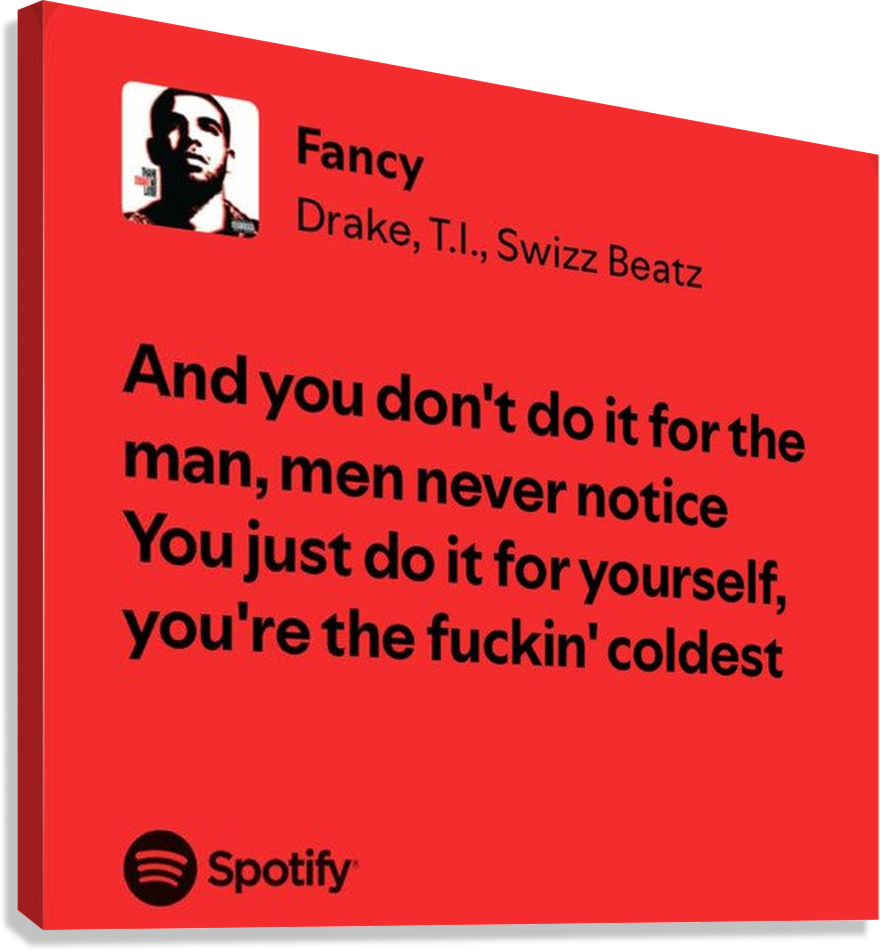 DRAKE LYRICS CANVAS POSTER