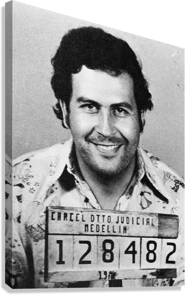 PABLO ESCOBAR ICONIC MUGSHOT CANVAS POSTER