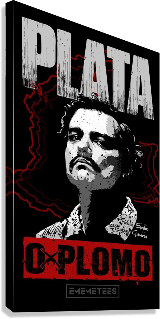 ESCOBAR PLATA O PLOMO STREET ART CANVAS POSTER