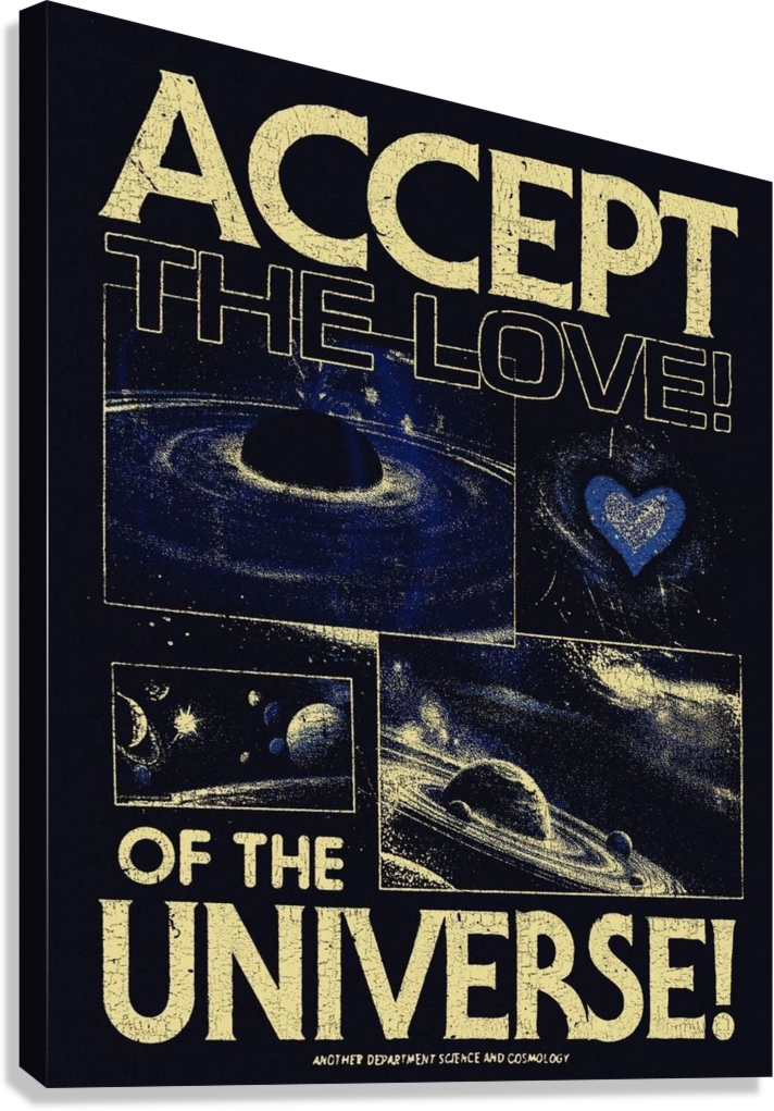 COSMIC LOVE SPACE AESTHETIC CANVAS POSTER