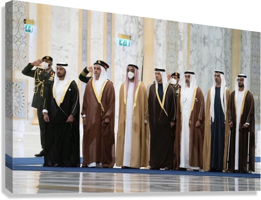 HH MBZ ARAB LEADERS UNITY CANVAS POSTER